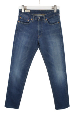 LEVI'S 511 Premium Big E Jeans Herren W28 L30 Zip Fly Whiskers Blau Faded Slim