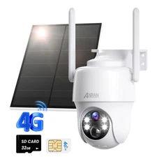ANRAN 4G LTE Security Camera Outdoor Wireless Battery CCTV Solar Night Vision