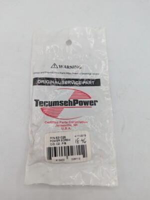 Tecumseh OEM Power Screw 631026 | eBay