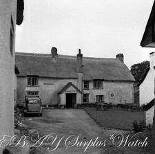 North Bovey Ring Of Bells Inn Devon Old Photo Negative B/W 6x6 1952 INC © M697