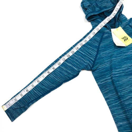 All in Motion Boys Size XS 4/5 Long Sleeve Seamless Hoodie Thumbholes Blue - Picture 5 of 10
