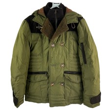 Lee Cooper Khaki Green Padded Puffer Winter Women's Zip Up Coat Jacket | Medium