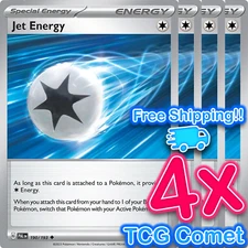 [4x Playset] Jet Energy (190/193) SV02: Paldea Evolved (PAL) Pokemon TCG