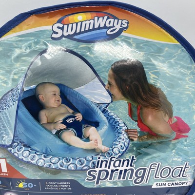 swimways infant infant swim float with canopy