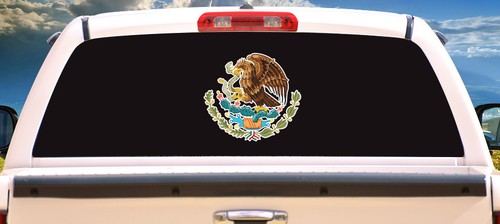 Mexican Flag Eagle Aguila Decal Car Window Laptop Map Vinyl Sticker MX Escudo - Foto 2 di 2