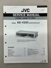 JVC KD-V220 Original Service Manual Free Shipping