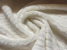 Super Luxury Faux Fur Fabric Material SHORT PLUSH PELTED WHITE
