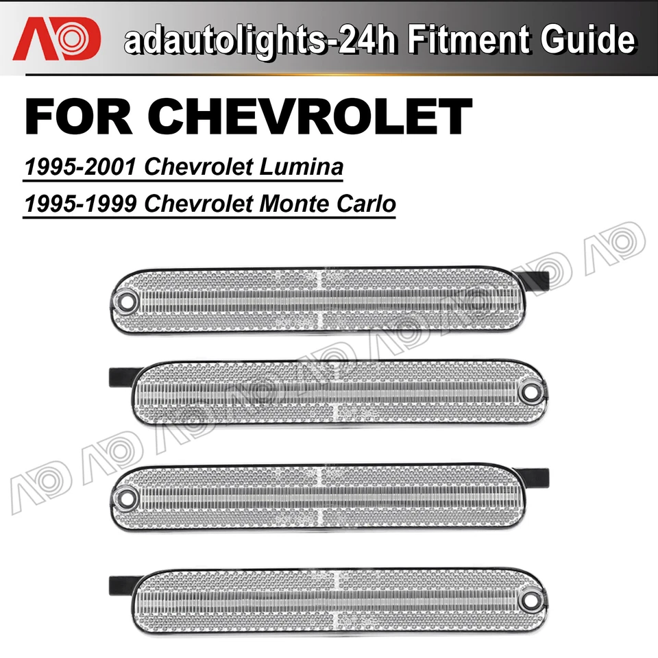 Luz de señalización lateral LED delantera trasera transparente para Chevy Chevrolet Lumina y Monte Carlo Foto 3 de 4