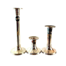 SKS Design Silber  Kerzenhalter versilbert 3er Set 60er 70er 