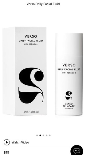 VERSO Daily Facial Fluid with Retinol 8 FULL SZ 1.7oz/50mL NEW SEALED BOX; $95 - Picture 11 of 20