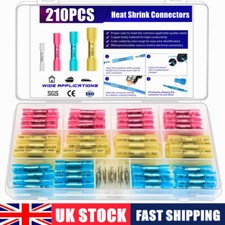 Heat Shrink Crimp Terminals Waterproof Butt Connectors for Wire Cable Repair Set