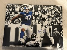 Dexter Lawrence Autographed New York Giants 11x14Photo Signed JSA
