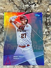 2020 Topps X Steve Aoki Baseball Wave 1 Rainbow Foil Parallel Mike Trout #1 SP 