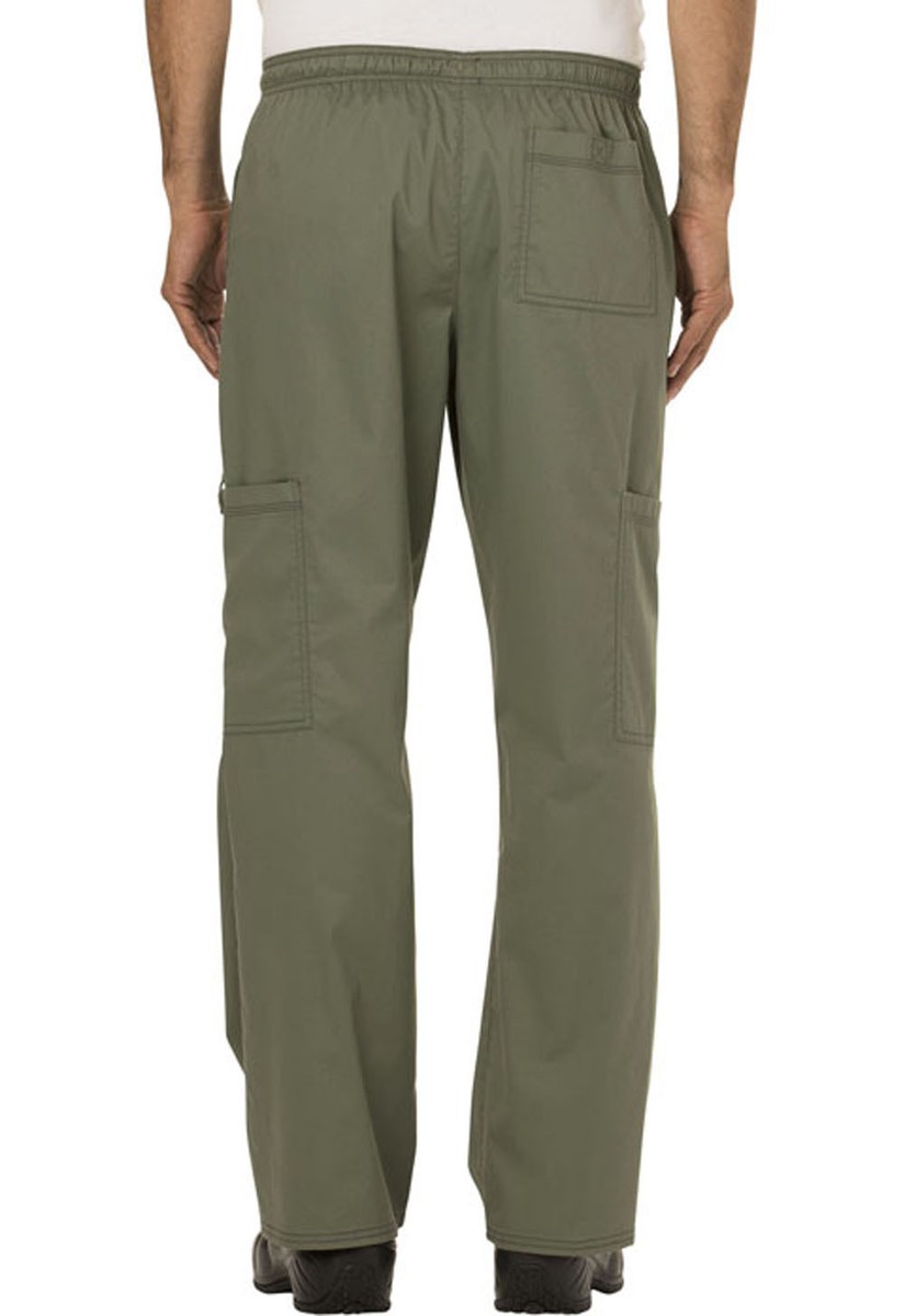 Olive Green Dickies Scrubs Gen Flex Mens Drawstring Cargo Pant