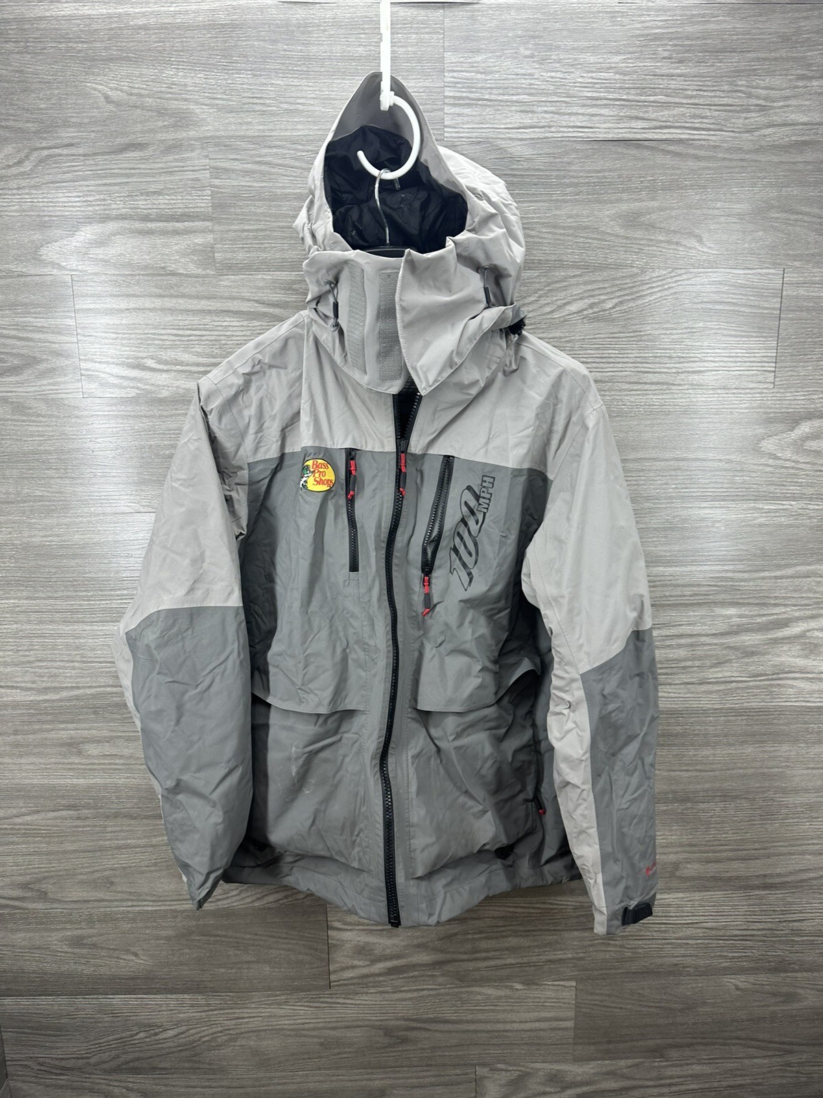 BASS PRO SHOPS GORE TEX JACKET 100 MPH! Gray SZ Large eBay