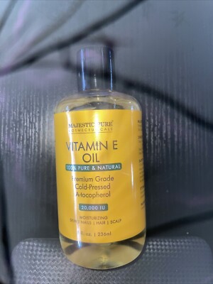 Majestic Pure 100% Vitamin E Oil Premium Grade Moisturizing Skin Nails - 8 fl oz