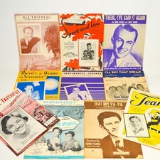 Lot of 10 Vintage Sheet Music 1930s-1940s feat Personality Song
