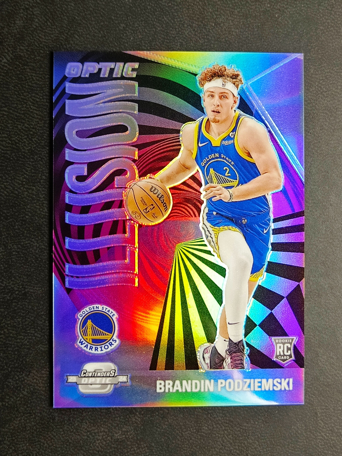 2023-24 Contenders Optic Brandin Podziemski Optic Illusions Silver Prizm RC #252