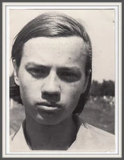 Handsome young boy teen Attractive guy Interesting face Nice hair original photo