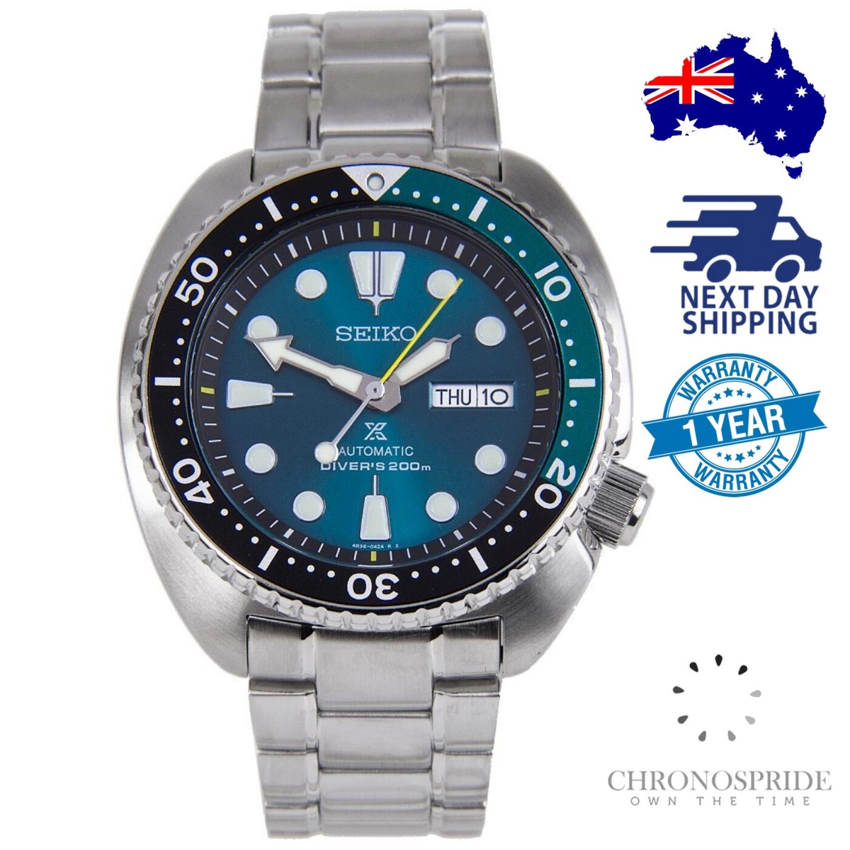 SEIKO Green Turtle Prospex SRPB01K1 Rare Limited Diver Mens Watch - Main Image