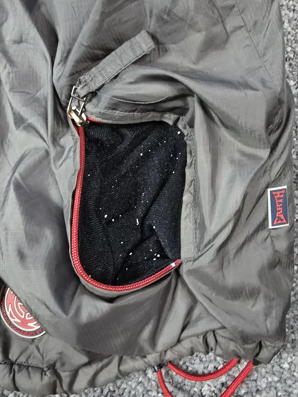 VINTAGE Planet Earth Outerwear Puff Vest Mens L Gray Ski BROKEN ZIPPER image 7