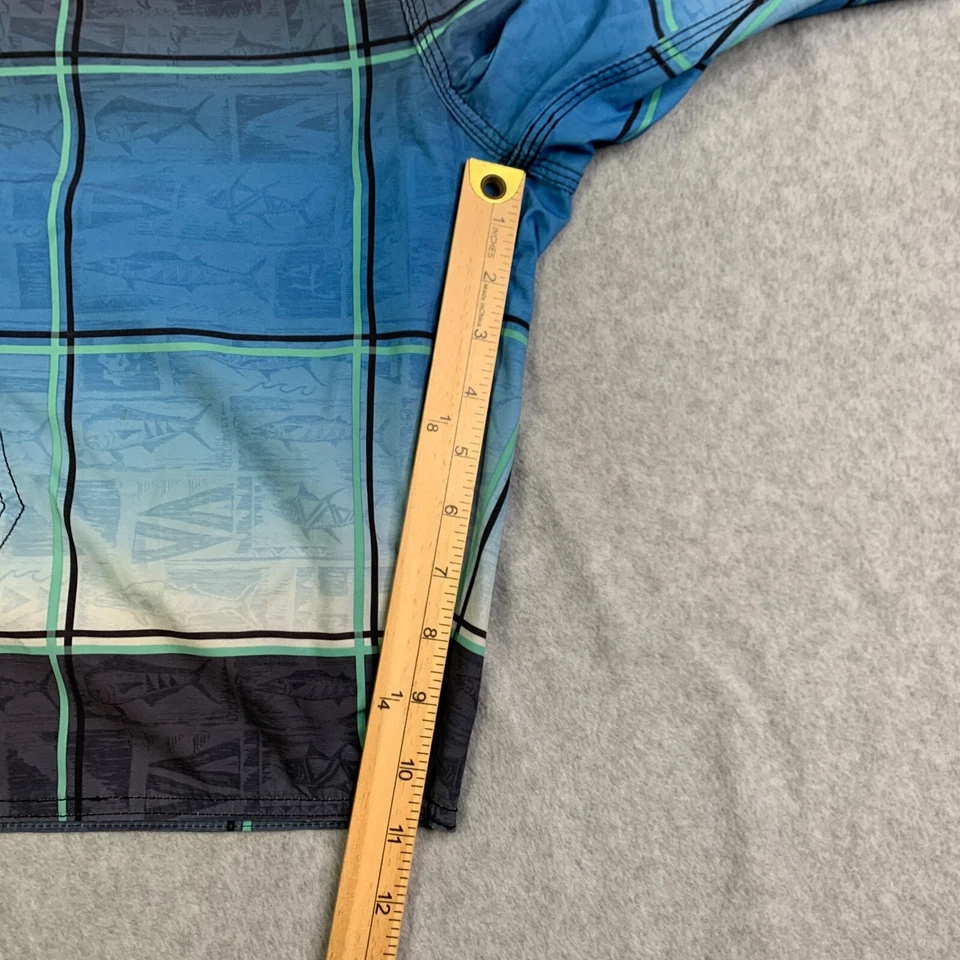 Bañador Salt Life SLX-QD para hombre 34 azul a cuadros vapor elástico tabla pantalones cortos para hombre Foto 4 de 4