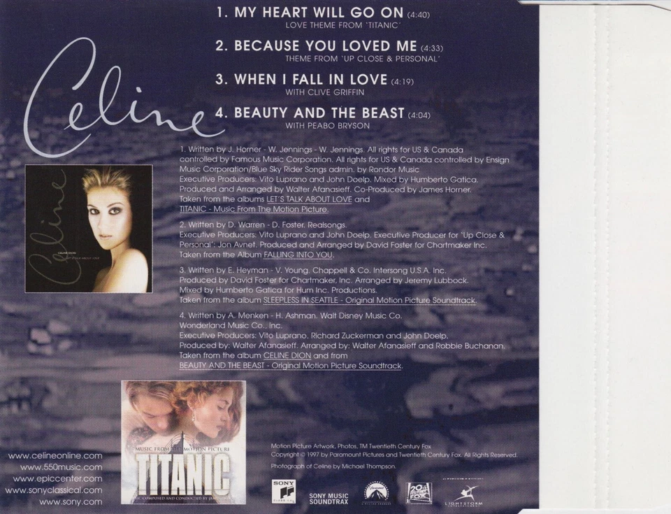 CELINE DION My Heart Will Go On MCD 1997 RAR & WIE NEU TITANIC Soundtrack - Bild 4 von 4