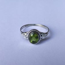 Peridot Gemstone Ring,925 Sterling Silver Ring,Handmade Ring,Gift For Her
