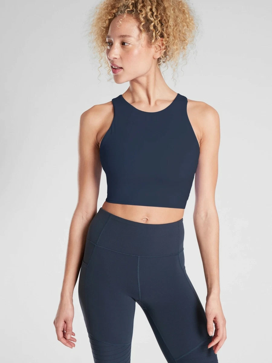 NWT Athleta Conscious Crop in Powervita D DD NAVY SIZE XS 531221