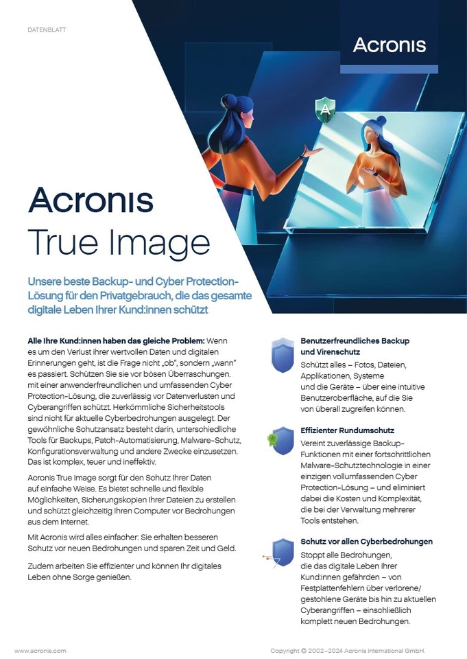 ACRONIS True Image 2025 3 PC / Computer Dauerlizenz ESD, Versand per Nachricht - Bild 3 von 4