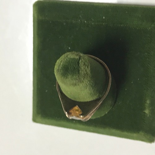 Vintage Topaz/Citrine Stamped 18k HGE Ring Size 8 November Stone - Picture 4 of 13