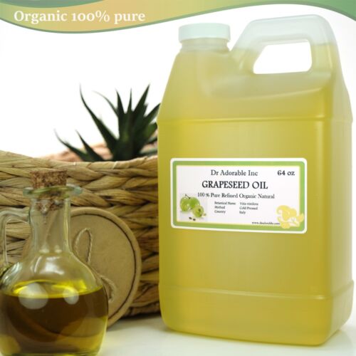 64 oz GRAPESEED OIL by Dr.Adorable Grape Seed 100% Pure Organic Free Shipping - Picture 2 of 5