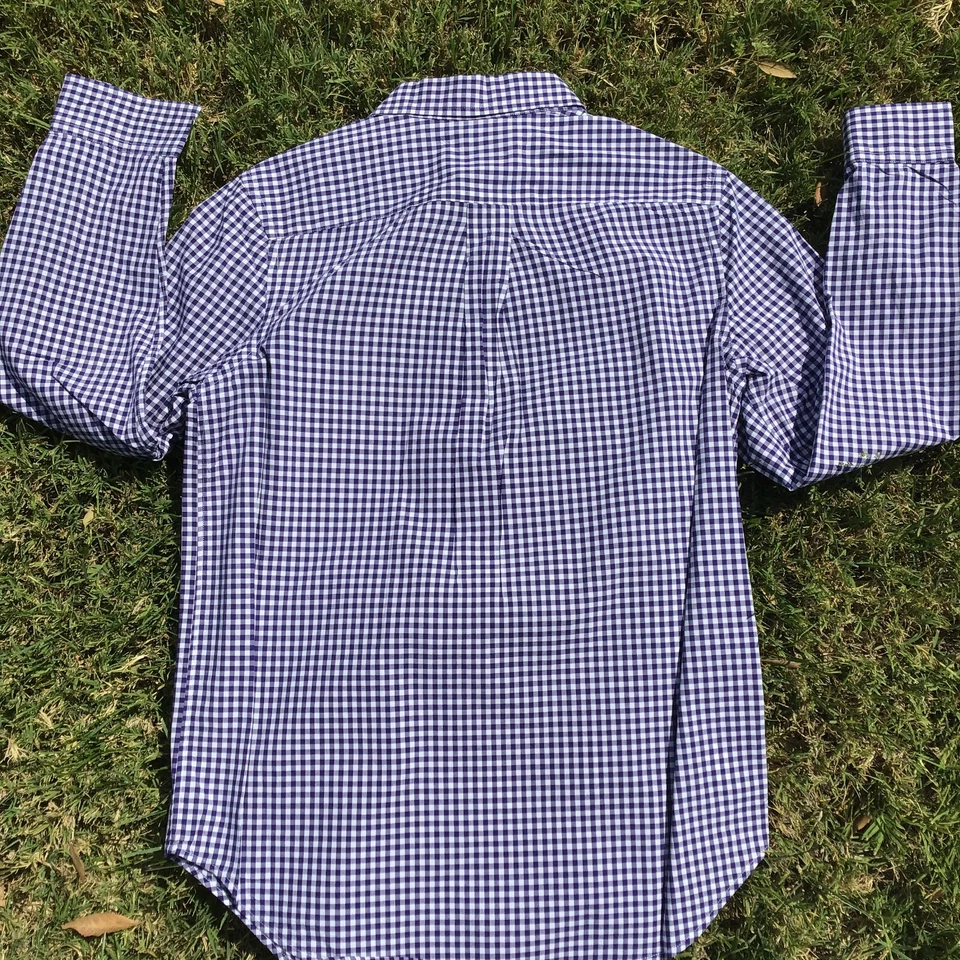 Camisa de vestir Polo Ralph Lauren abotonada púrpura a cuadros niño joven talla XL (18-20) Foto 3 de 4