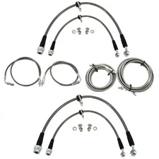 Front & Rear Brake Line Replacement Kit For 92-95 Honda Civic w/rear disc