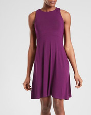 $89 ATHLETA WOMEN'S VELVET PLUM SLEEVELESS SANTORINI THERA DRESS PETITES Sz SP