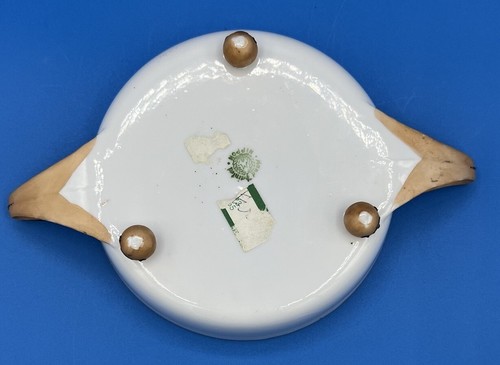 Nippon Hand Painted Butterfly Flower Gold Trim Handled Bowl Open Dish Morimura - Picture 6 of 8