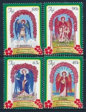 FIJI NAVIDAD ARCÁNGELES 2015 CONJUNTO DE 4 FINOS COMO NUEVOS MNH
