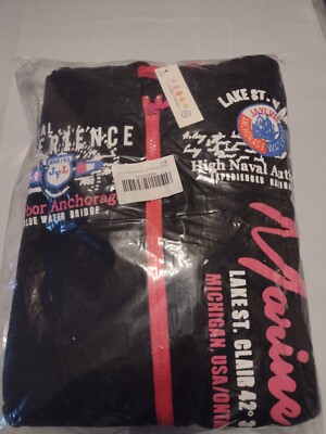 Lake St. Clair Marine Royal 2 Pc. Front Zip Hoodie Pants Set Pink/Black 3XL XXXL