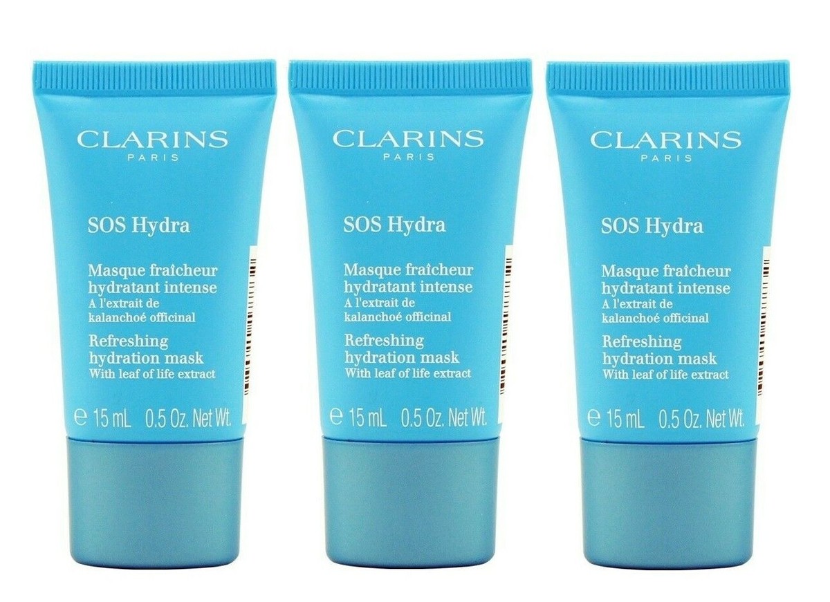 CLARINS SOS Hydra Refreshing Hydration Mask 45ml = 15ml x 3 | eBay