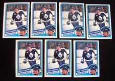 1984-85 O-PEE-CHEE HOCKEY GARY LEEMAN NHL Rookie RC *7 CARD LOT* NR-MT MT