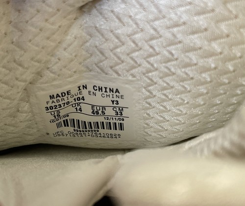 Nike Air Jordan Retro 9 IX 25th Anniversary Silver White Size 15 Sample 2010 - Picture 12 of 12