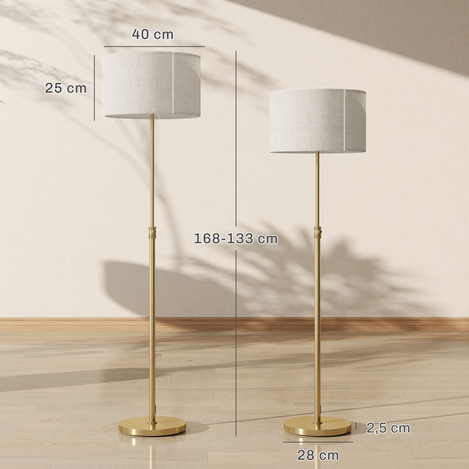 Lampada da Terra con Telecomando e Luminosità Regolabile 3000K-6000K, Paralume i foto 3