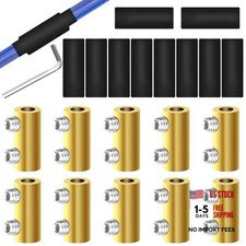 10Pcs 6 Gauge Wire Connectors with 10Pcs Heat Shrink 6 AWG-80Amp 2Nuts