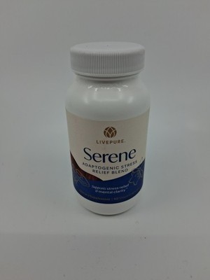 LivePURE Serene Stress Relief Blend - 60 Vegan Capsules - EXP 5/2027 SEALED