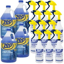 Zep Streak-Free Glass Cleaner 1 Gallon (Case of 4) Professional Sprayer Bottle