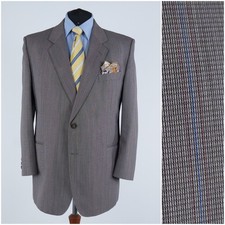 Vintage Blazer 46S UK Size GREIFF NOBLESSE Mens Check Wool Sport Coat Jacket