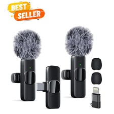 Professional Wireless Lavalier Lapel Microphone for iPhone, iPad, mini Video ...