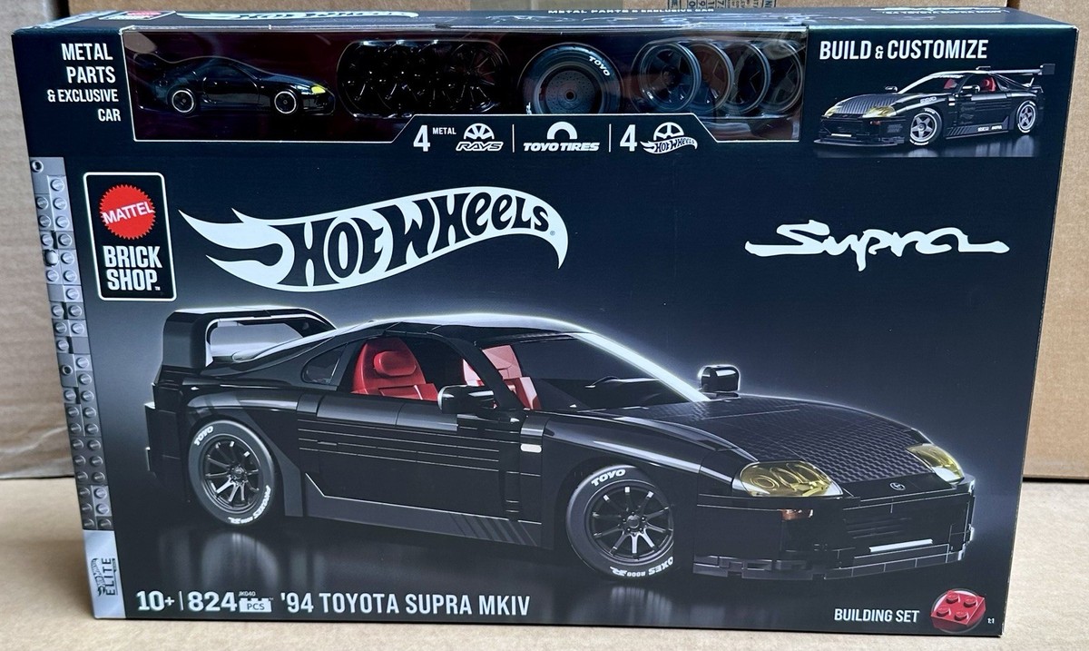 Mattel Brick Shop Hot Wheels '94 Toyota Supra MKIV Building Toy