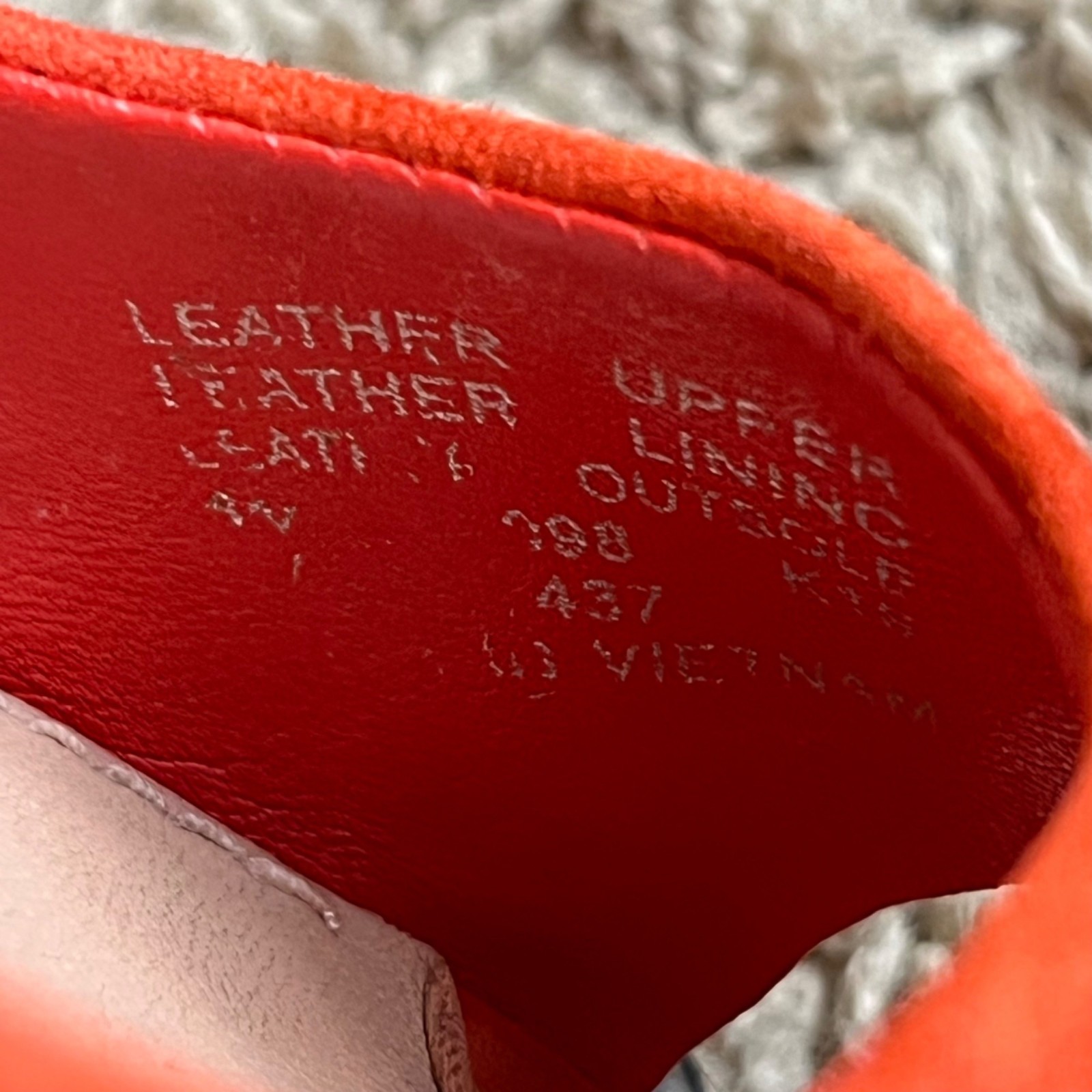 Tory Burch Salinas Royal Suede Peep Toe Ballet Flats in Samba Orange Size 8 thumbnail 10