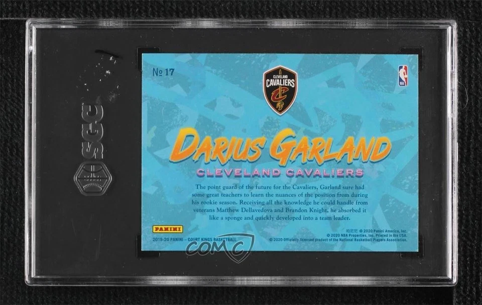 2019 Panini Court Kings Apprentice Artists Darius Garland SGC 10 GEM Rookie RC - Image 2 of 2